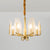 6/8/10-Head Leaf Chandelier Lamp Postmodern Brass Textured Glass Pendant Light Fixture 6 Brass Clearhalo 'Ceiling Lights' 'Chandeliers' 'Modern Chandeliers' 'Modern' Lighting' 2010727