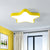 Acrylic Star Shade Flush Light Fixture Contemporary LED Close to Ceiling Lamp for Bedroom Yellow Clearhalo 'Ceiling Lights' 'Close To Ceiling Lights' 'Close to ceiling' 'Flush mount' Lighting' 2010782