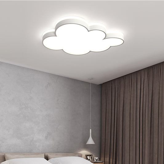 Cloud Flush Light Fixture Contemporary Acrylic LED Bedroom Close to Ceiling Lamp White Clearhalo 'Ceiling Lights' 'Close To Ceiling Lights' 'Close to ceiling' 'Flush mount' Lighting' 2010807
