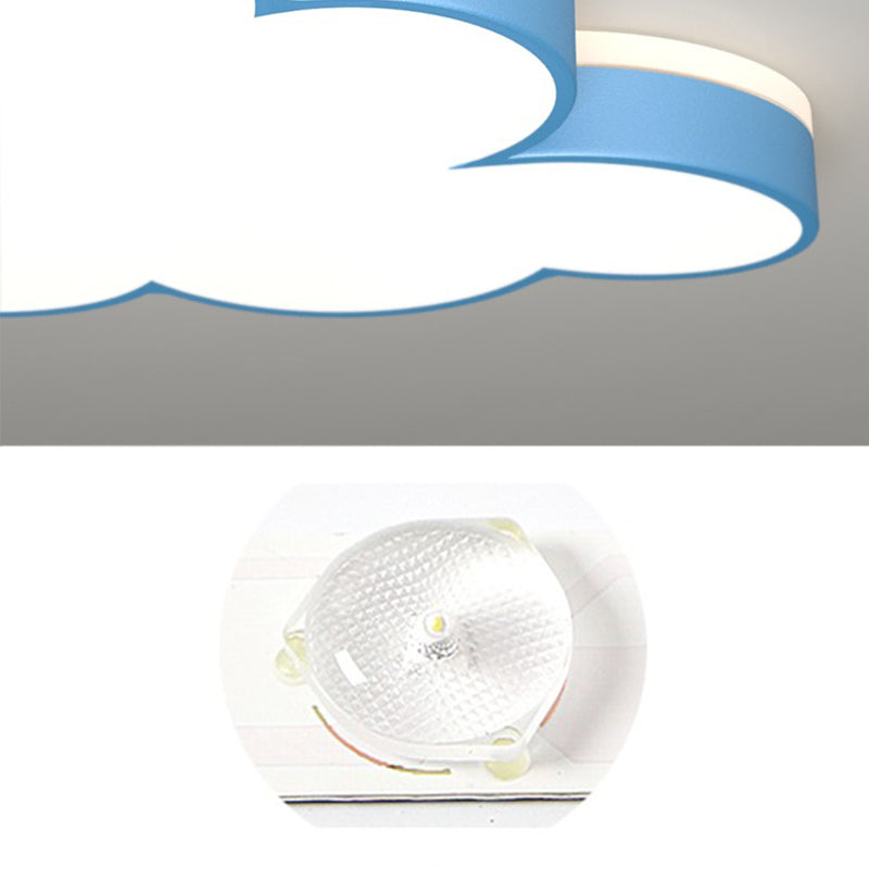 Cloud Flush Light Fixture Contemporary Acrylic LED Bedroom Close to Ceiling Lamp Clearhalo 'Ceiling Lights' 'Close To Ceiling Lights' 'Close to ceiling' 'Flush mount' Lighting' 2010812