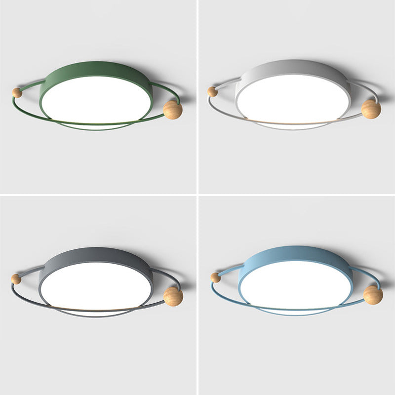 Ringed Planet Acrylic Flush Light Modernist LED Close to Ceiling Lamp for Bedroom Clearhalo 'Ceiling Lights' 'Close To Ceiling Lights' 'Close to ceiling' 'Flush mount' Lighting' 2010900