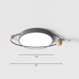 Ringed Planet Acrylic Flush Light Modernist LED Close to Ceiling Lamp for Bedroom Clearhalo 'Ceiling Lights' 'Close To Ceiling Lights' 'Close to ceiling' 'Flush mount' Lighting' 2010901