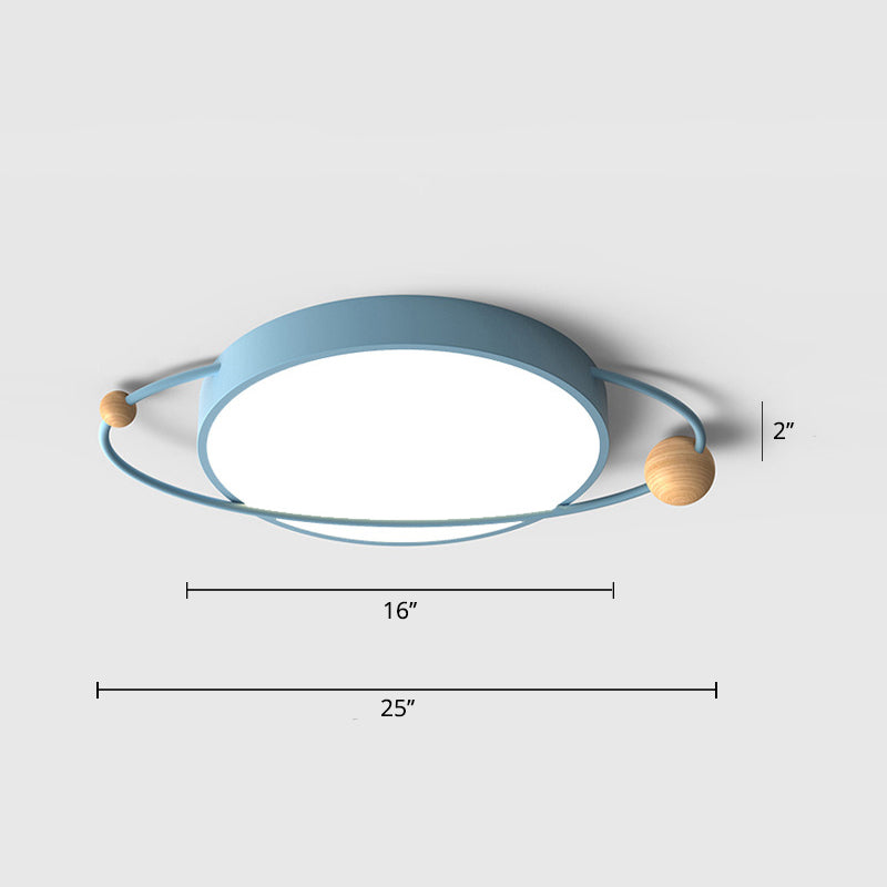 Ringed Planet Acrylic Flush Light Modernist LED Close to Ceiling Lamp for Bedroom Clearhalo 'Ceiling Lights' 'Close To Ceiling Lights' 'Close to ceiling' 'Flush mount' Lighting' 2010908