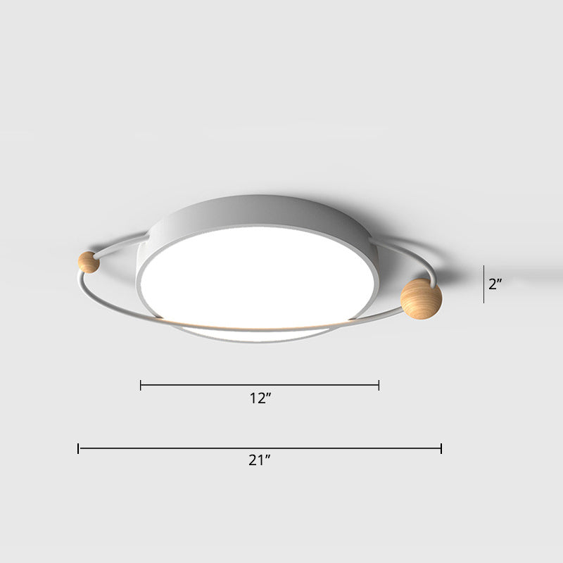 Ringed Planet Acrylic Flush Light Modernist LED Close to Ceiling Lamp for Bedroom Clearhalo 'Ceiling Lights' 'Close To Ceiling Lights' 'Close to ceiling' 'Flush mount' Lighting' 2010910