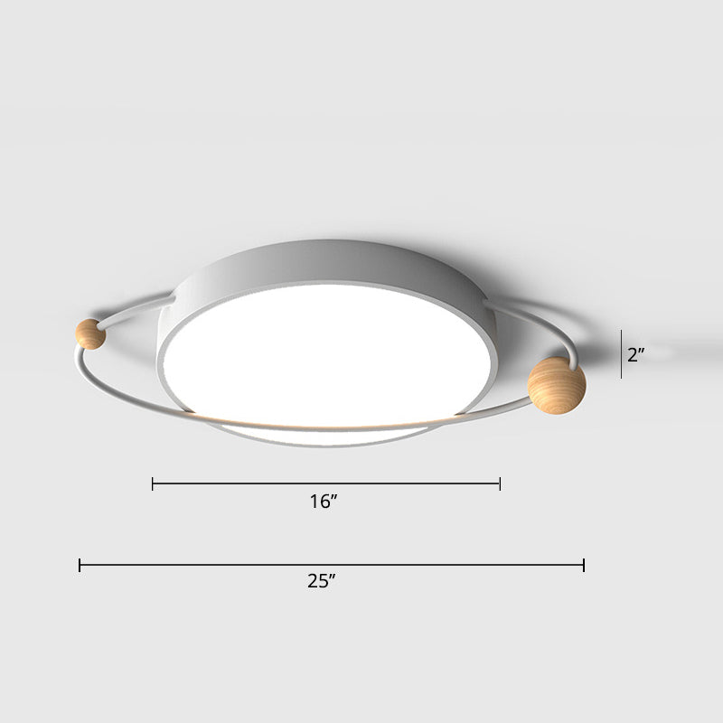 Ringed Planet Acrylic Flush Light Modernist LED Close to Ceiling Lamp for Bedroom Clearhalo 'Ceiling Lights' 'Close To Ceiling Lights' 'Close to ceiling' 'Flush mount' Lighting' 2010911