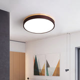 Round Flush Mount Contemporary Acrylic LED Black Ceiling Light Fixture for Bedroom Black Clearhalo 'Ceiling Lights' 'Close To Ceiling Lights' 'Close to ceiling' 'Flush mount' Lighting' 2010927