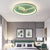 Clock Shaped Flush Mount Lamp Simple Acrylic LED Bedroom Close to Ceiling Light Green Clearhalo 'Ceiling Lights' 'Close To Ceiling Lights' 'Close to ceiling' 'Flush mount' Lighting' 2010944