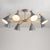 Cone Living Room Chandelier Metal 8 Bulbs Modern Pendant Light Fixture with Wood Cork 8 Grey Clearhalo 'Carpenter Chandeliers' 'Ceiling Lights' 'Chandeliers' 'Industrial' 'Modern Chandeliers' 'Modern' Lighting' 2011020