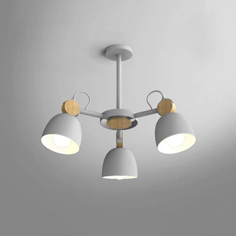Dome Metal Semi Flush Light Modern Wood Close to Ceiling Lighting with Adjustable Joint Clearhalo 'Ceiling Lights' 'Close To Ceiling Lights' 'Close to ceiling' 'Semi-flushmount' Lighting' 2011047
