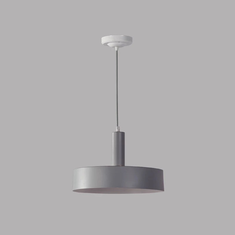 Round Bedroom Drop Lamp Metallic 1-Head Contemporary Hanging Ceiling Light Clearhalo 'Ceiling Lights' 'Modern Pendants' 'Modern' 'Pendant Lights' 'Pendants' Lighting' 2011084