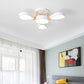 Acrylic Flower Semi Flush Light Fixture Modern Ceiling Lamp for Living Room 4 White Clearhalo 'Ceiling Lights' 'Close To Ceiling Lights' 'Close to ceiling' 'Semi-flushmount' Lighting' 2011111