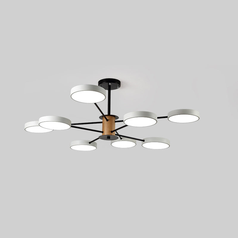 Minimal LED Ceiling Lighting Circle Semi Flush Light with Acrylic Shade for Living Room 8 White Clearhalo 'Ceiling Lights' 'Close To Ceiling Lights' 'Close to ceiling' 'Semi-flushmount' Lighting' 2011147