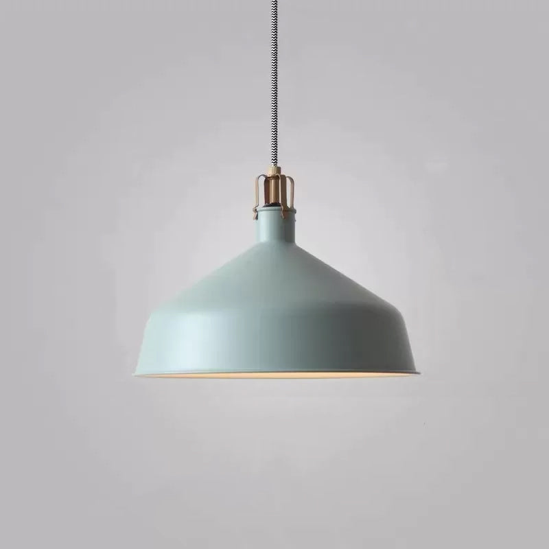 Metal Barn Hanging Lighting Modern 1-Head Suspension Pendant Light for Dining Room Light Blue B Clearhalo 'Ceiling Lights' 'Modern Pendants' 'Modern' 'Pendant Lights' 'Pendants' Lighting' 2011269