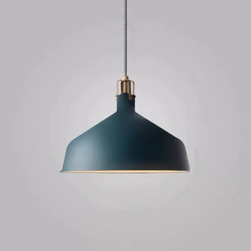 Metal Barn Hanging Lighting Modern 1-Head Suspension Pendant Light for Dining Room Dark Blue B Clearhalo 'Ceiling Lights' 'Modern Pendants' 'Modern' 'Pendant Lights' 'Pendants' Lighting' 2011273