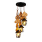 Nautical Lantern Ceiling Chandelier Clear Glass Pendant Light Kit with Leaf Pattern in Wood Wood G Clearhalo 'Cast Iron' 'Ceiling Lights' 'Chandeliers' 'Industrial Chandeliers' 'Industrial' 'Metal' 'Middle Century Chandeliers' 'Rustic Chandeliers' 'Tiffany' Lighting' 2011419
