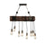 Linear Island Lighting Industrial Gold Finish Wood Pendant Light Fixture with Open Bulb Design Gold 31.5" Clearhalo 'Cast Iron' 'Ceiling Lights' 'Chandeliers' 'Industrial Chandeliers' 'Industrial' 'Metal' 'Middle Century Chandeliers' 'Rustic Chandeliers' 'Tiffany' Lighting' 2011429