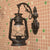 Clear Glass Kerosene Wall Light Fixture Nautical 1 Head Restaurant Wall Sconce with Curved Arm Black C Clearhalo 'Art deco wall lights' 'Cast Iron' 'Glass' 'Industrial wall lights' 'Industrial' 'Middle century wall lights' 'Modern' 'Rustic wall lights' 'Tiffany' 'Traditional wall lights' 'Wall Lamps & Sconces' 'Wall Lights' Lighting' 2011496