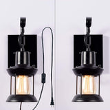 Lantern Wall Mount Light Fixture Coastal Clear Glass 1-Light Dining Room Wall Sconce Lighting with Curved Arm Clearhalo 'Art deco wall lights' 'Cast Iron' 'Glass' 'Industrial wall lights' 'Industrial' 'Middle century wall lights' 'Modern' 'Rustic wall lights' 'Tiffany' 'Traditional wall lights' 'Wall Lamps & Sconces' 'Wall Lights' Lighting' 2011536