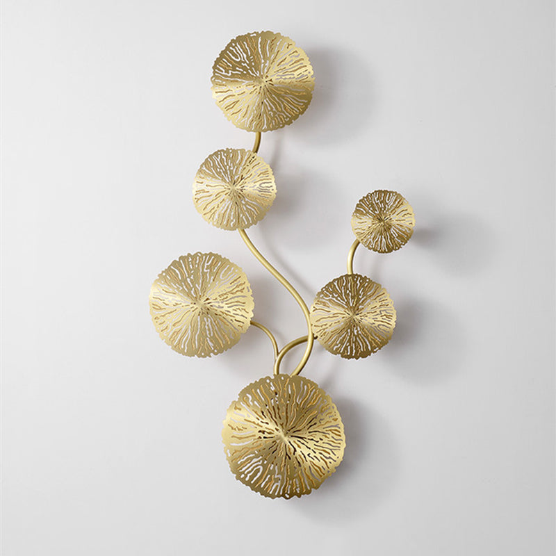 Lotus Leaf Metal Wall Light Sconce Modernity Wall Mounted Lamp for Living Room Clearhalo 'Cast Iron' 'Glass' 'Industrial' 'Modern wall lights' 'Modern' 'Tiffany' 'Traditional wall lights' 'Wall Lamps & Sconces' 'Wall Lights' Lighting' 2011589