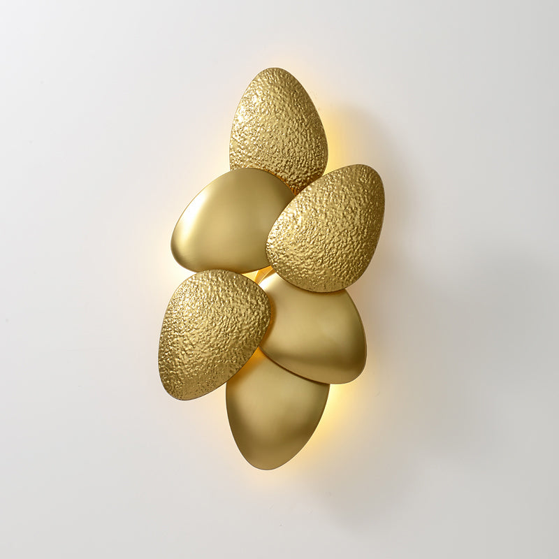 Cobblestone Wall Lighting Minimalist Metal LED Brass Wall Hanging Light for Living Room Clearhalo 'Cast Iron' 'Glass' 'Industrial' 'Modern wall lights' 'Modern' 'Tiffany' 'Traditional wall lights' 'Wall Lamps & Sconces' 'Wall Lights' Lighting' 2011594