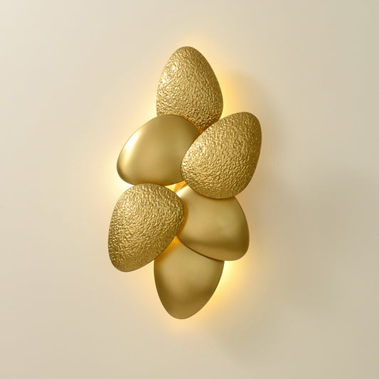 Cobblestone Wall Lighting Minimalist Metal LED Brass Wall Hanging Light for Living Room Clearhalo 'Cast Iron' 'Glass' 'Industrial' 'Modern wall lights' 'Modern' 'Tiffany' 'Traditional wall lights' 'Wall Lamps & Sconces' 'Wall Lights' Lighting' 2011596