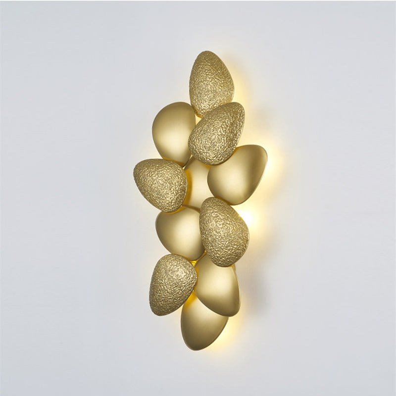 Cobblestone Wall Lighting Minimalist Metal LED Brass Wall Hanging Light for Living Room Clearhalo 'Cast Iron' 'Glass' 'Industrial' 'Modern wall lights' 'Modern' 'Tiffany' 'Traditional wall lights' 'Wall Lamps & Sconces' 'Wall Lights' Lighting' 2011599