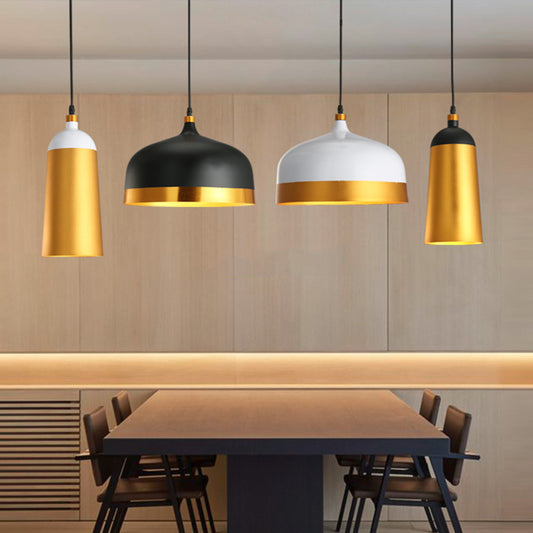 Geometrical Dining Room Drop Lamp Metal 1 Head Contemporary Hanging Light Kit Clearhalo 'Ceiling Lights' 'Modern Pendants' 'Modern' 'Pendant Lights' 'Pendants' Lighting' 2011732