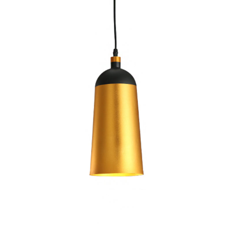 Geometrical Dining Room Drop Lamp Metal 1 Head Contemporary Hanging Light Kit Black 6" Clearhalo 'Ceiling Lights' 'Modern Pendants' 'Modern' 'Pendant Lights' 'Pendants' Lighting' 2011738