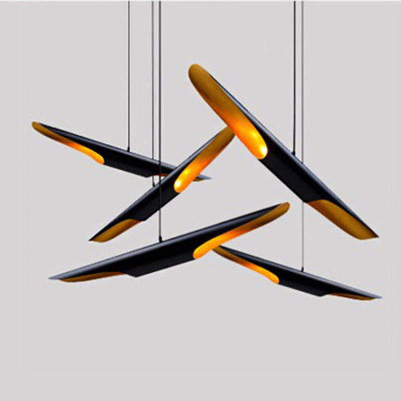 Metallic Bias Tubular Ceiling Lamp Minimalist 2 Bulbs Cluster Pendant Light in Black Clearhalo 'Ceiling Lights' 'Modern Pendants' 'Modern' 'Pendant Lights' 'Pendants' Lighting' 2011761