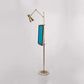 Metal HourGlass Stand Up Light Modernist 1 Bulb Brass Floor Reading Lamp with Picture Clip Clearhalo 'Floor Lamps' 'Lamps' Lighting' 2011778