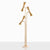 Brass HourGlass Reading Floor Lamp Modern 3 Lights Metallic Stand Up Light for Living Room Brass Clearhalo 'Floor Lamps' 'Lamps' Lighting' 2011784