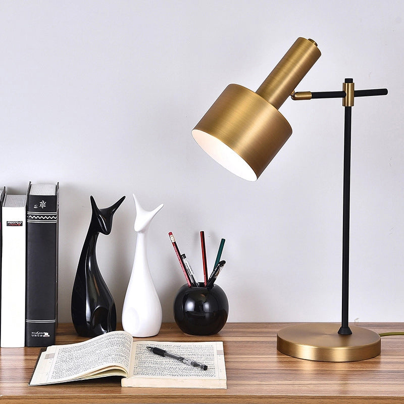 1-Bulb Bedroom Table Light Modern Brass Night Lighting with Grenade Metal Shade Clearhalo 'Lamps' 'Table Lamps' Lighting' 2011815