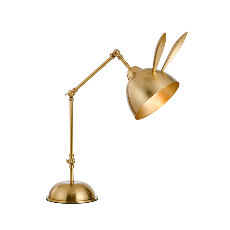 Rabbit Shaped Night Table Light Simple Metal 1 Head Bedroom Nightstand Lamp with Swing Arm Clearhalo 'Lamps' 'Table Lamps' Lighting' 2011842