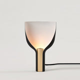 Half-Funnel Bedroom Night Stand Light Metal 1 Light Contemporary Table Lighting in Black Clearhalo 'Lamps' 'Table Lamps' Lighting' 2011853