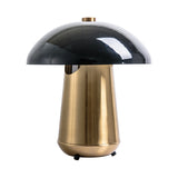 Mushroom Metal Night Lighting Modernism 1 Head Black and Brass Plug-in Table Lamp for Bedroom Clearhalo 'Lamps' 'Table Lamps' Lighting' 2011863