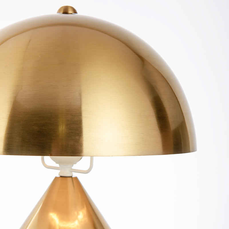 Metal Dome Night Table Light Modern 1 Light Gold Nightstand Lamp with Pencil Base Clearhalo 'Lamps' 'Table Lamps' Lighting' 2011870