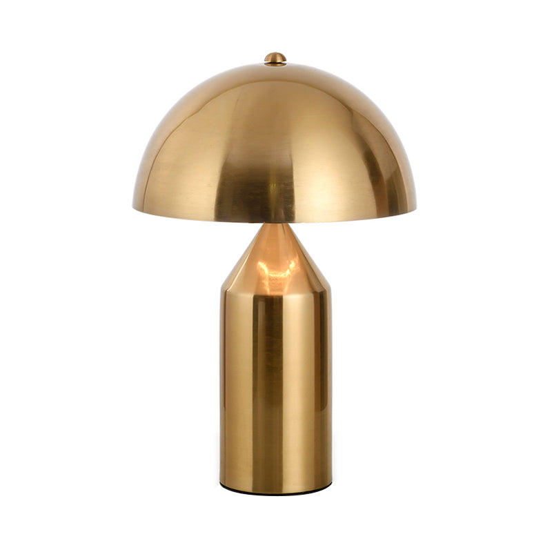 Metal Dome Night Table Light Modern 1 Light Gold Nightstand Lamp with Pencil Base Clearhalo 'Lamps' 'Table Lamps' Lighting' 2011871