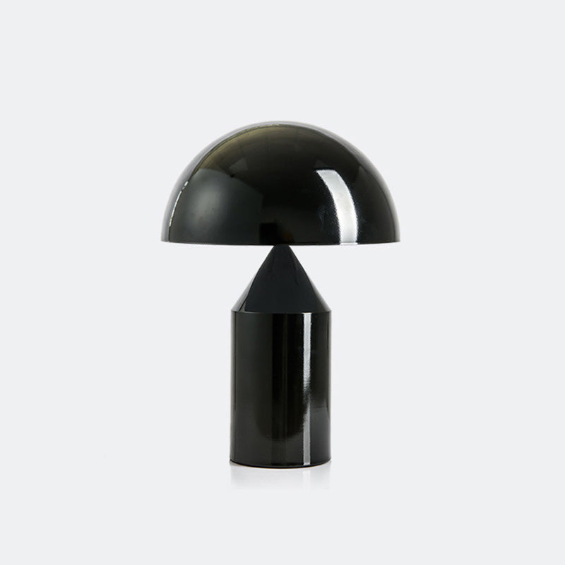 Mushroom Night Table Lamp Minimalist Metal 1-Head Nightstand Lighting for Living Room Black Clearhalo 'Lamps' 'Table Lamps' Lighting' 2011878