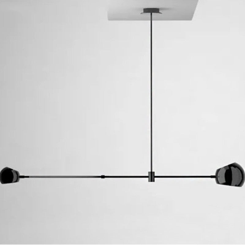 Modernist Dome Chandelier Lighting Metal Dining Room Hanging Ceiling Light in Black 2 Black Clearhalo 'Ceiling Lights' 'Chandeliers' 'Modern Chandeliers' 'Modern' Lighting' 2011933