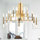 Burst Acrylic Chandelier Light Modern Suspension Pendant with Tubular Acrylic Shade Gold Clearhalo 'Ceiling Lights' 'Chandeliers' 'Modern Chandeliers' 'Modern' Lighting' 2011947