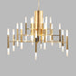 Burst Acrylic Chandelier Light Modern Suspension Pendant with Tubular Acrylic Shade Clearhalo 'Ceiling Lights' 'Chandeliers' 'Modern Chandeliers' 'Modern' Lighting' 2011948