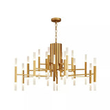 Burst Acrylic Chandelier Light Modern Suspension Pendant with Tubular Acrylic Shade Clearhalo 'Ceiling Lights' 'Chandeliers' 'Modern Chandeliers' 'Modern' Lighting' 2011949