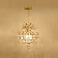 Gold Curved Arm Pendant Light Fixture Countryside Metal 1 Bulb Porch Hanging Lamp Kit with Crystal Accent Gold C Clearhalo 'Ceiling Lights' 'Pendant Lights' 'Pendants' Lighting' 2012044_f1eb9541-bdd3-4c1b-9c8d-8a4354b4e807