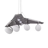 Delta Wing Kids Bedroom Chandelier Metal Creative Suspension Light in Gray Clearhalo 'Ceiling Lights' 'Chandeliers' Lighting' options 201321
