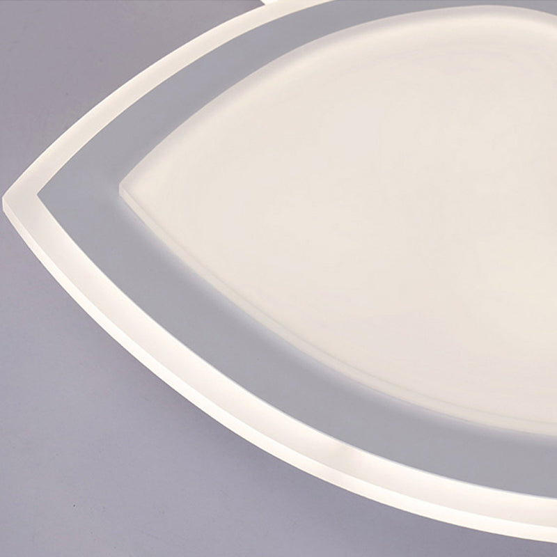 Cartoon White LED Ceiling Light Loving Heart Acrylic Flush Ceiling Light for Hotel Living Room Clearhalo 'Ceiling Lights' 'Close To Ceiling Lights' 'Close to ceiling' 'Semi-flushmount' Lighting' 201331