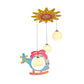 Kids Multi-Color Hanging Lamp Helicopter 3 Heads Opal Glass Ceiling Pendant for Kindergarten Clearhalo 'Ceiling Lights' 'Pendant Lights' 'Pendants' Lighting' 201334