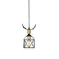 Contemporary Deer Horn Hanging Light Metal 1 Head Black Ceiling Pendant in Black for Dining Room Clearhalo 'Ceiling Lights' 'Pendant Lights' 'Pendants' Lighting' 201398