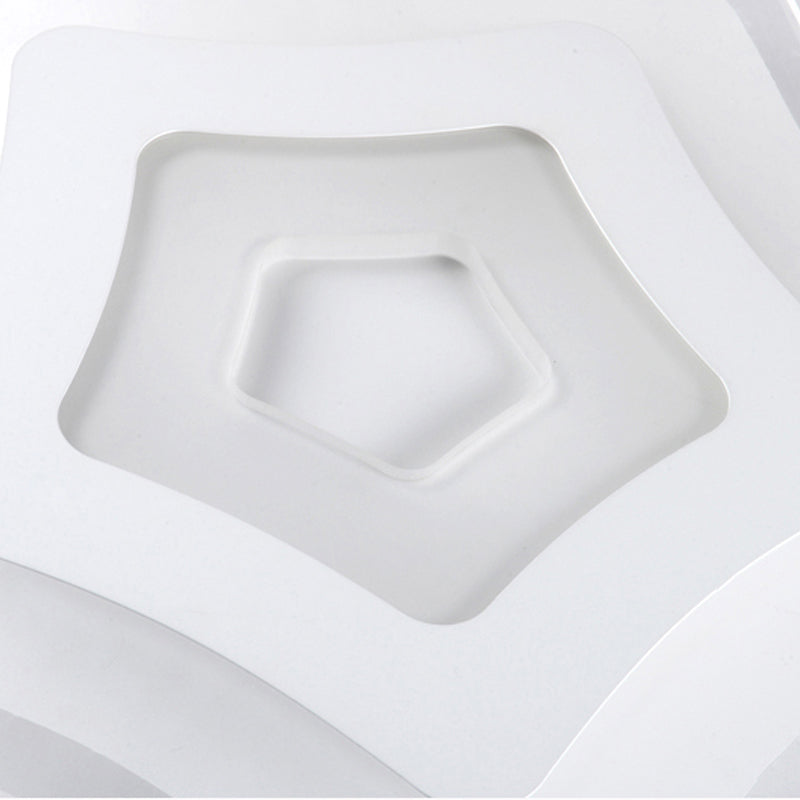 Acrylic Slim Panel Star Ceiling Lamp Contemporary LED Flush Ceiling Light in White for Hotel Clearhalo 'Ceiling Lights' 'Close To Ceiling Lights' 'Close to ceiling' 'Flush mount' Lighting' 201426