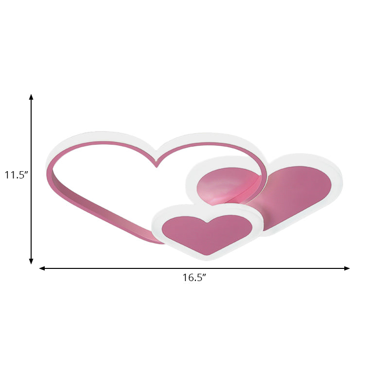 Modern Stylish Loving Heart Ceiling Mount Light Acrylic LED Flush Light for Kindergarten Clearhalo 'Ceiling Lights' 'Close To Ceiling Lights' 'Close to ceiling' 'Flush mount' Lighting' 201509