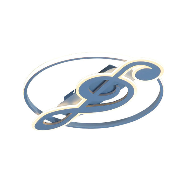 Candy Colored Musical Note Ceiling Mount Light Macaron Loft Acrylic LED Flush Light for Kid Bedroom Clearhalo 'Ceiling Lights' 'Close To Ceiling Lights' 'Close to ceiling' 'Flush mount' Lighting' 201517